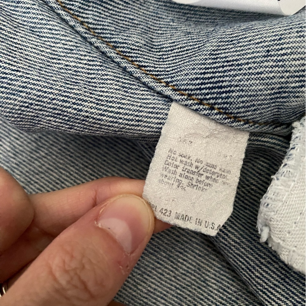 ICONS Objects of Devotion x Levi’s Reconstructed Denim Trucker Vest, Size M - Picture 12 of 16